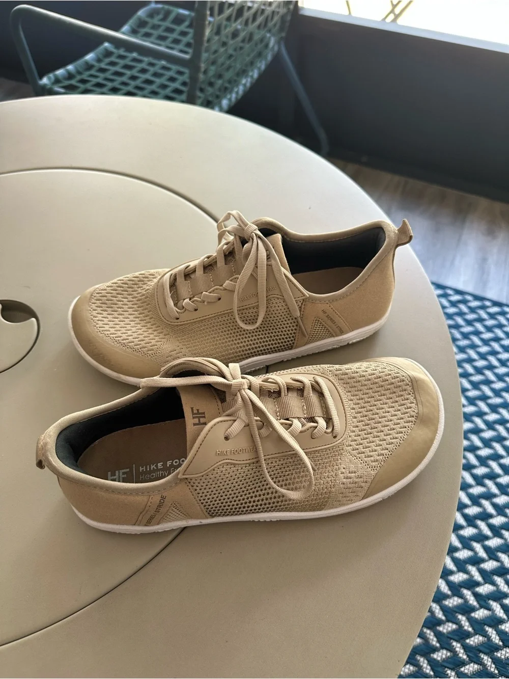 HF Footwear Women’s Lightweight Lace-Up Sneakers in Tan